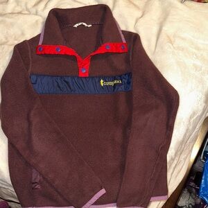 Cotopaxi men's or women’s  Maroon Sweater with Red and Blue Details